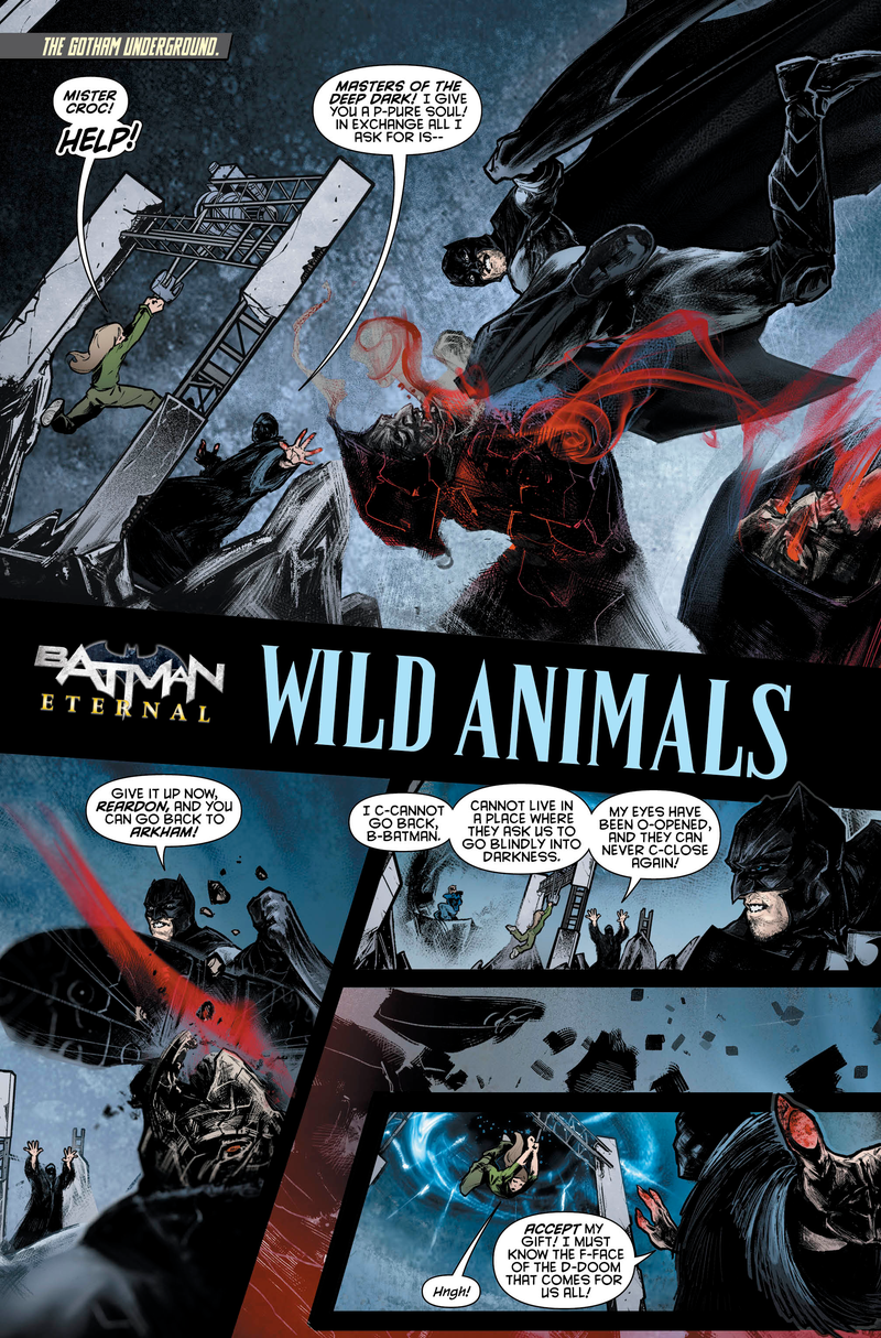 Illustration for article titled Exclusive DC preview: The Dark Knight partners with Killer Croc in Batman Eternal #20